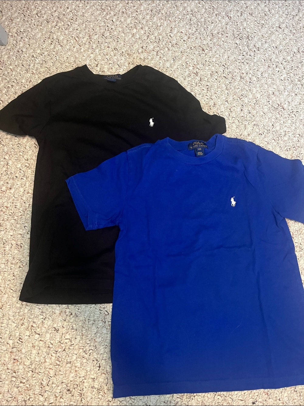 Ralph Lauren Kids Short Sleeve Polo Pony Tees - Black & Royal Blue